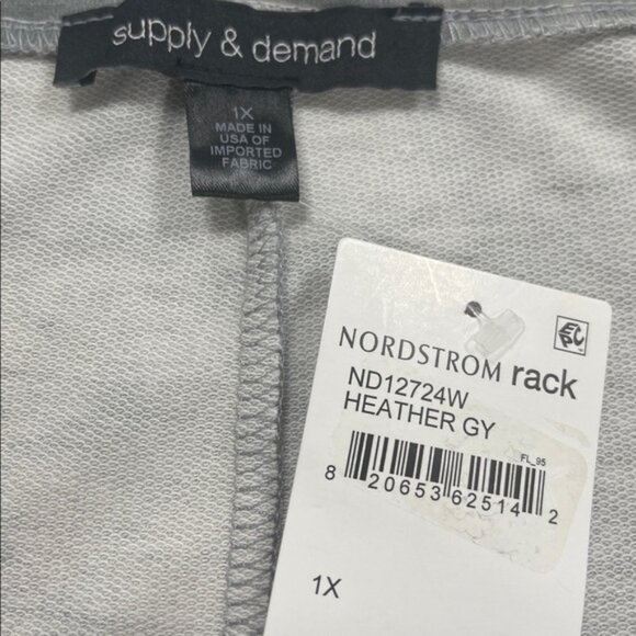 SUPPLY & DEMAND  Gray Tie-Dye Long Sleeve Top - Picture 9 of 9